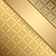 golden vintage vector background with gradient