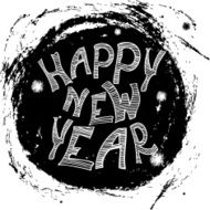 Typographic poster Happy New Year