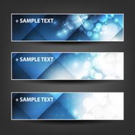 Set of Horizontal Christmas Or New Years Banners