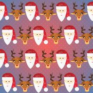 Christmas pattern Seamless texture with Santa and reindeer