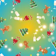 New year seamless pattern Endless Christmas template N2