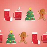 New year seamless pattern Endless Christmas template N5