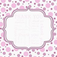 Pink and White Polka Dot Thank You Frame Background