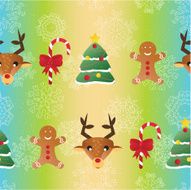 New year seamless pattern Endless Christmas template N9