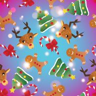 New year seamless pattern Endless Christmas template N11