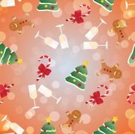 New year seamless pattern Endless Christmas template N12