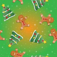 New year seamless pattern Endless Christmas template N13