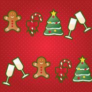 New year seamless pattern Endless Christmas template N16