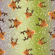 Seamless pattern with deer