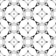 Abstract black and white seamless vector pattern with stars N2