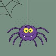 Funny Halloween Spider With Background