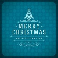 Merry Christmas Greetings Card or Poster Design
