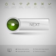 Modern plastic vector button N29