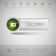 Modern plastic vector button N31