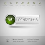 Modern plastic vector button N32