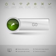 Modern plastic vector button N36