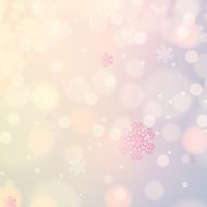 Abstract winter light colors snowflakes background