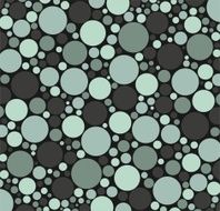 cold colors green grey teal Colorful circles of different sizes