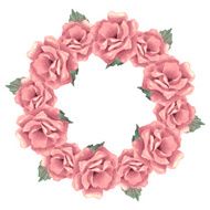 Rosebuds 1 Floral wreath Vector illustration