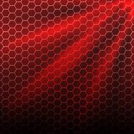 Red pattern with hexagons