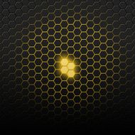 Yellow pattern with hexagons