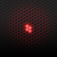 Red pattern with hexagons N3