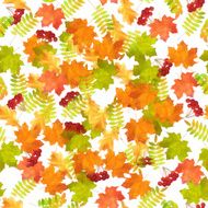 Seamless Autumn Leaf Fall Pattern N2