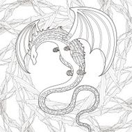 mystery dragon coloring page N2