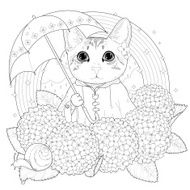 adorable kitty coloring page N3