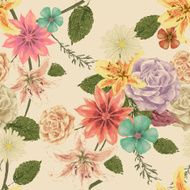 vintage floral seamless background design