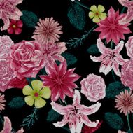 vintage floral seamless background design N2