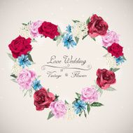 romantic floral wedding invitation design N2