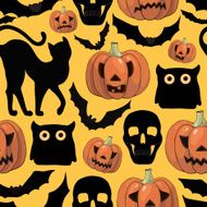 cartoon Halloween seamless pattern N2