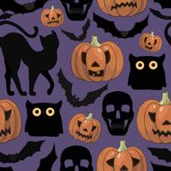 cartoon Halloween seamless pattern N4