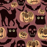 cartoon Halloween seamless pattern N5