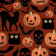 cartoon Halloween seamless pattern N7