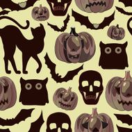 cartoon Halloween seamless pattern N9