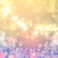 Abstract winter light colors snowflakes background N4