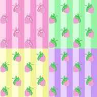 Seamless pattern with strawberries Vector illustration