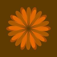 abstract brown flower pattern for design