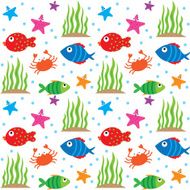 cute fish and sea creature pattern N2