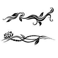Stylized floral elements