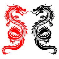 Tribal dragon tattoo