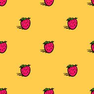 seamless pattern with strawberry-2