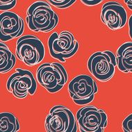 floral seamless pattern with roses Vector illustration for your design N2