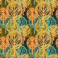 Seamless pattern with trees N13
