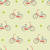 Vector seamless background Flat bikes