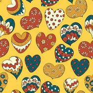 Seamless pattern with colorful hearts N4