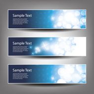 Set of Horizontal Christmas Or New Years Banners N2