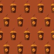 Coffee to go vector seamless pattern N2